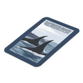 Orca Whales #1 - Bainbridge Island, Washington Magneet (Linkerzijde)