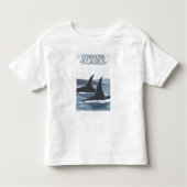 Orca Whales #1 - Cordova, Alaska Kinder Shirts (Voorkant)
