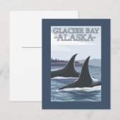 Orca Whales #1 - Glacier Bay, Alaska Briefkaart (Voorkant / Achterkant)