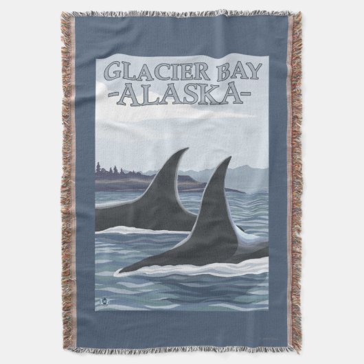 Orca Whales #1 - Glacier Bay, Alaska Deken (Voorkant Verticaal)