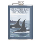 Orca Whales #1 - Glacier Bay, Alaska Heupfles (Voorkant)