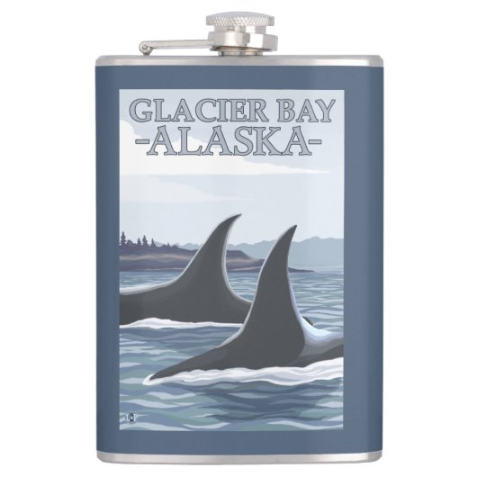 Orca Whales #1 - Glacier Bay, Alaska Heupfles (Voorkant)
