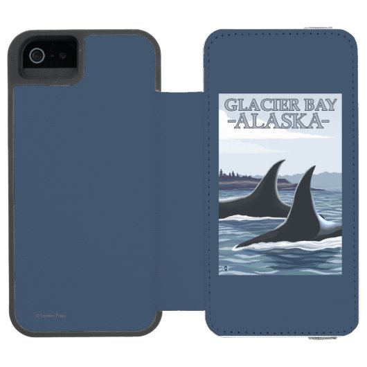 Orca Whales #1 - Glacier Bay, Alaska Incipio iPhone Portemonnee Hoesje (Agenda Open)