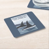 Orca Whales #1 - Glacier Bay, Alaska Kartonnen Onderzetters (Schuin)