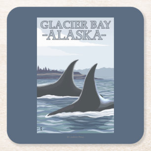 Orca Whales #1 - Glacier Bay, Alaska Kartonnen Onderzetters