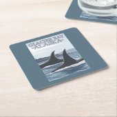 Orca Whales #1 - Glacier Bay, Alaska Kartonnen Onderzetters (Schuin)
