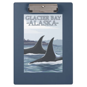 Orca Whales #1 - Glacier Bay, Alaska Klembord