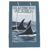 Orca Whales #1 - Glacier Bay, Alaska Medium Cadeauzakje (Voorkant)