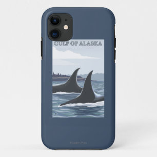 Orca Whales #1 - Golf van Alaska iPhone 11 Hoesje