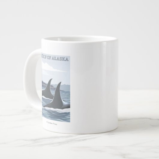 Orca Whales #1 - Golf van Alaska Grote Koffiekop (Links)