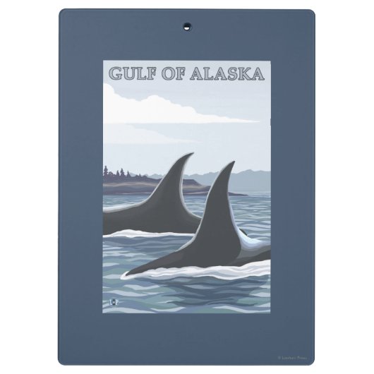 Orca Whales #1 - Golf van Alaska Klembord (Achterkant)