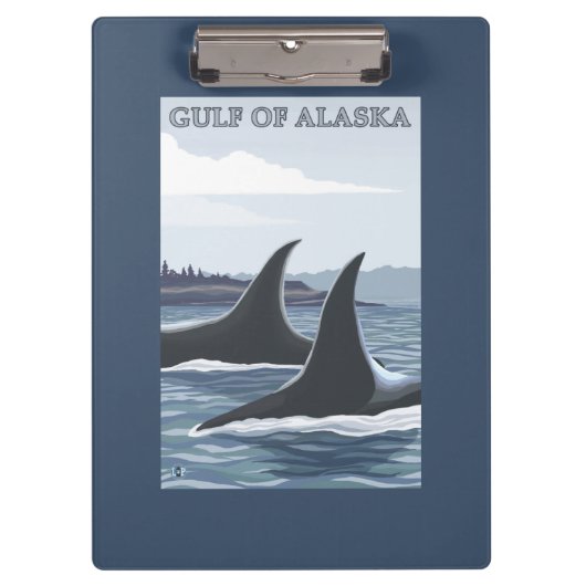 Orca Whales #1 - Golf van Alaska Klembord (Voorkant)