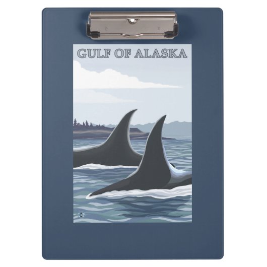 Orca Whales #1 - Golf van Alaska Klembord (Voorkant)