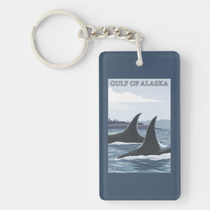 Orca Whales #1 - Golf van Alaska Sleutelhanger