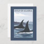 Orca Whales #1 - Gulf of Alaska Briefkaart (Voorkant / Achterkant)