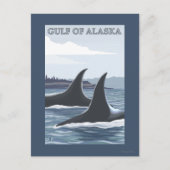 Orca Whales #1 - Gulf of Alaska Briefkaart (Voorkant)