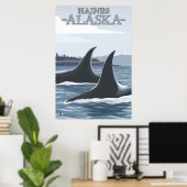 Orca Whales #1 - Haines, Alaska Poster (Thuiskantoor)