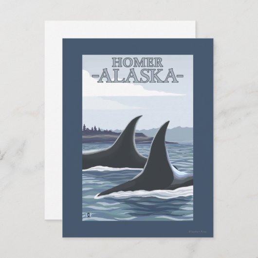 Orca Whales #1 - Homer, Alaska Briefkaart (Voorkant / Achterkant)
