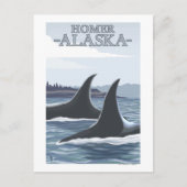 Orca Whales #1 - Homer, Alaska Briefkaart (Voorkant)