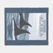 Orca Whales #1 - Homer, Alaska Fleece Deken (Voorkant (Horizontaal))