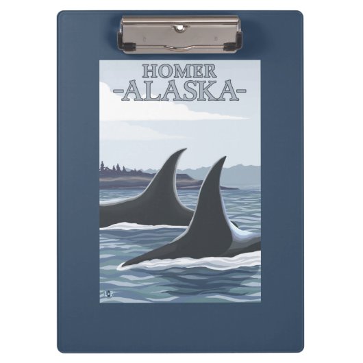 Orca Whales #1 - Homer, Alaska Klembord (Voorkant)