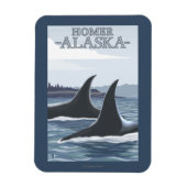 Orca Whales #1 - Homer, Alaska Magneet (Verticaal)