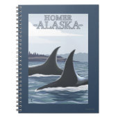 Orca Whales #1 - Homer, Alaska Notitieboek (Voorkant)