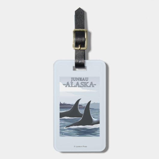 Orca Whales #1 - Juneau, Alaska Bagagelabel (Voorkant verticaal)
