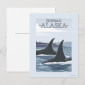Orca Whales #1 - Juneau, Alaska Briefkaart (Voorkant / Achterkant)