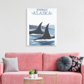 Orca Whales #1 - Juneau, Alaska Canvas Afdruk (Insitu (Woonkamer))
