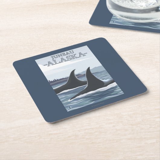 Orca Whales #1 - Juneau, Alaska Kartonnen Onderzetters (Schuin)