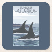 Orca Whales #1 - Juneau, Alaska Kartonnen Onderzetters (Voorkant)