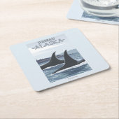 Orca Whales #1 - Juneau, Alaska Kartonnen Onderzetters (Schuin)