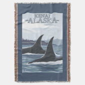Orca Whales #1 - Kenai, Alaska Deken (Voorkant Verticaal)