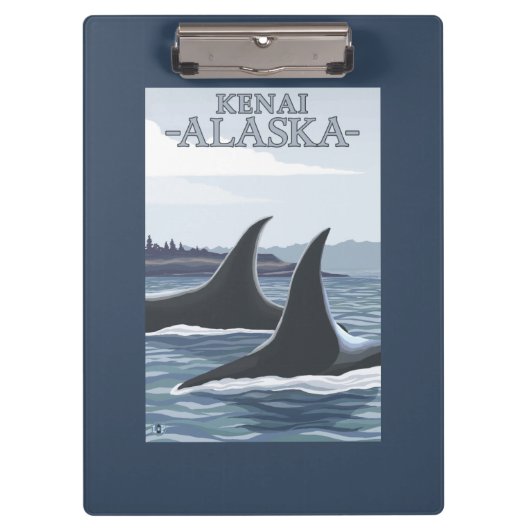 Orca Whales #1 - Kenai, Alaska Klembord (Voorkant)
