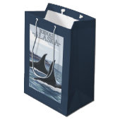 Orca Whales #1 - Kenai, Alaska Medium Cadeauzakje (Achterkant Gekanteld)