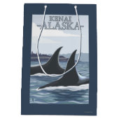 Orca Whales #1 - Kenai, Alaska Medium Cadeauzakje (Achterkant)