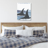 Orca Whales #1 - Kenia, Alaska Canvas Afdruk (Insitu (Slaapkamer))