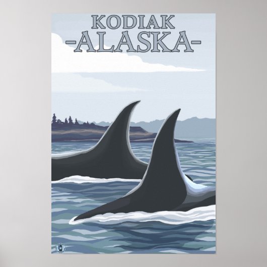 Orca Whales #1 - Kodiak, Alaska Poster (Voorkant)