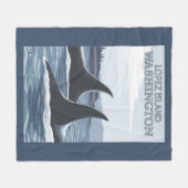 Orca Whales #1 - Lopez, Washington Fleece Deken (Voorkant (Horizontaal))