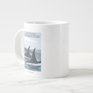 Orca Whales #1 - Lopez, Washington Grote Koffiekop