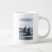 Orca Whales #1 - Lopez, Washington Grote Koffiekop (Rechts)