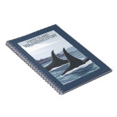 Orca Whales #1 - Lopez, Washington Notitieboek (Rechterzijde)