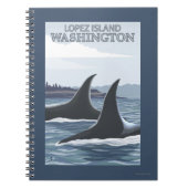 Orca Whales #1 - Lopez, Washington Notitieboek (Voorkant)