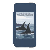 Orca Whales #1 - Orcas Island, Washington Incipio iPhone Portemonnee Hoesje (Voorkant Agenda)