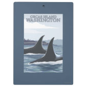 Orca Whales #1 - Orcas Island, Washington Klembord (Achterkant)