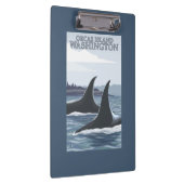 Orca Whales #1 - Orcas Island, Washington Klembord (Rechts)