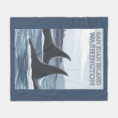 Orca Whales #1 - San Juan Island, Washington Fleece Deken (Voorkant (Horizontaal))