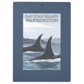 Orca Whales #1 - San Juan Island, Washington Klembord (Achterkant)