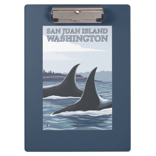 Orca Whales #1 - San Juan Island, Washington Klembord (Voorkant)